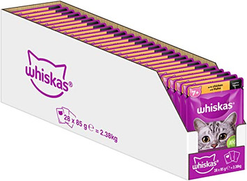 Produktbild von Whiskas 7+ Katzenfutter Geflügel in Sauce - 28 x 85 g
