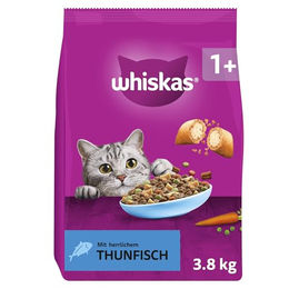 WHISKAS Adult 1+ Katzenfutter trocken mit Thunfisch - 3 x 3800 g – Bild 1 von 10