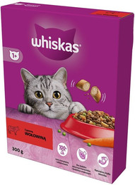 Produktbild von Whiskas Adult 1+ Katzentrockenfutter mit Rind - 2 x 300 g