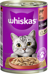 Produktbild von Whiskas Adult 1+ mit Rind und Leber in Sauce - 12 x 400 g