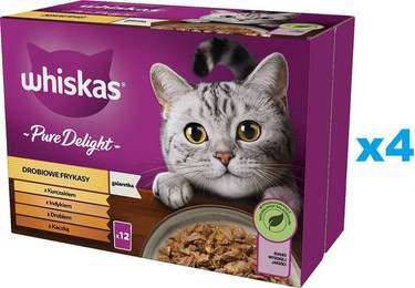 Produktbild von Whiskas Adult 1+ Pure Delight Geflügel in Gelee - 48 x 85 g