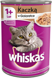 Produktbild von WHISKAS Adult Nassfutter mit Ente in Gelee - 6 x 400 g