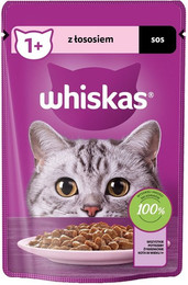 Produktbild von WHISKAS Adult Nassfutter mit Lachs in Sauce - 85 g