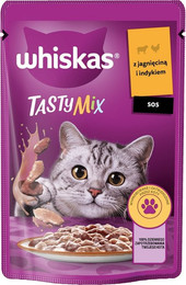 Produktbild von WHISKAS Adult Nassfutter mit Lamm und Pute in Sauce - 85 g