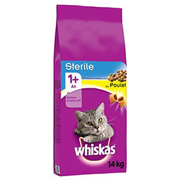 Produktbild von Whiskas Adult Sterile Huhn Trockenfutter für Katzen - 14 kg