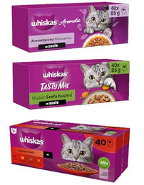 WHISKAS Adult Tasty Mix Auswahl des Küchenchefs 40x85 g Nassfutter für ausgewachsene Katzen in Sauce – Bild 1 von 4