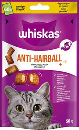 Produktbild von Whiskas Anti Hairball Katzensnack - 6 x 50 g