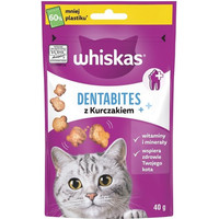 Produktbild von WHISKAS Dentabites Huhn Zahnpflege für Katzen - 3 x 40 g