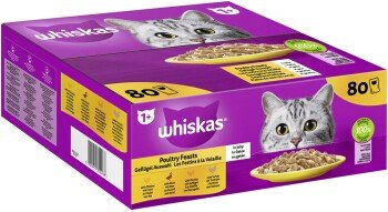 WHISKAS Geflügel Auswahl in Gelee Adult - 80 x 85 g – Bild 1 von 3