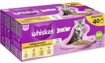 Produktbild von Whiskas Junior Geflügel Auswahl in Gelee - 40 x 85 g