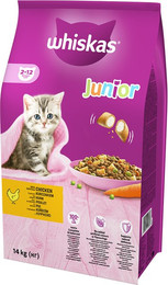 Produktbild von Whiskas Junior Huhn Trockenfutter - 2 x 14 kg