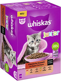 Produktbild von Whiskas Junior Klassische Auswahl in Sauce - 12 x 85 g
