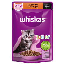 Produktbild von Whiskas Junior mit Geflügel in Sauce - 28 x 85 g
