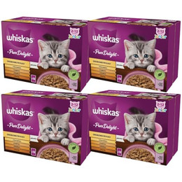 Produktbild von WHISKAS Junior Pure Delight Geflügel Ragout in Gelee Katzennassfutter - 48 x 85 g