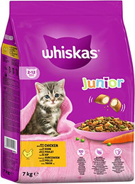 Produktbild von Whiskas Junior Trockenfutter Huhn - 7 kg