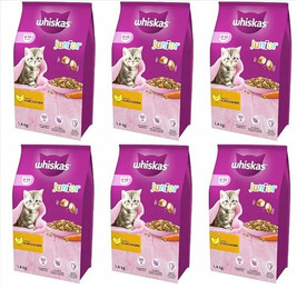Produktbild von Whiskas Junior Trockenfutter mit Huhn - 6 x 1,4 kg