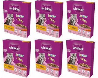 Produktbild von Whiskas Junior Trockenfutter mit Huhn für Kätzchen - 6 x 300 g