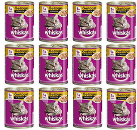Produktbild von Whiskas Katzen Nassfutter Geflügel in Sauce - 12 x 400 g