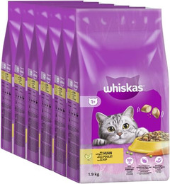 Produktbild von Whiskas Katzen Trockenfutter Adult 1+ Huhn - 6 x 1,9 kg