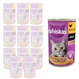 Whiskas Katzenfutter Nassfutter Adult 1+ mit Huhn in Soße - 12 x 400 g – Bild 1 von 4