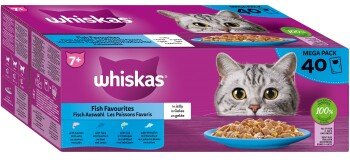 Whiskas Katzenfutter Senior 7+ Fisch Auswahl in Gelee - 40 x 85 g – Bild 1 von 5