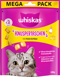 Whiskas Knuspertaschen mit Huhn und Käse - 180 g – Bild 1 von 3