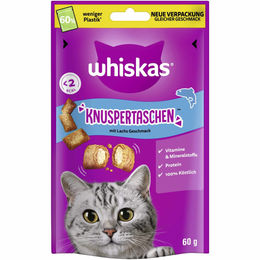 Produktbild von Whiskas Knuspertaschen mit Lachs - 6 x 60 g
