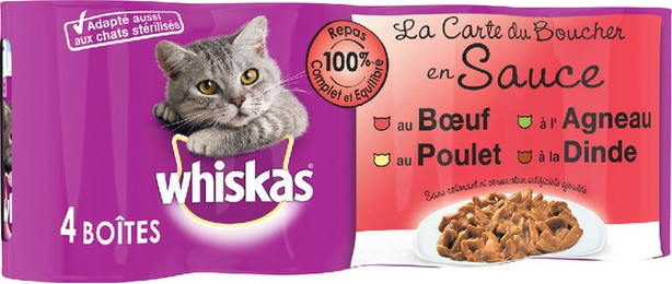 Produktbild von Whiskas La Carte des Metzgers in Sauce - 24 x 400 g