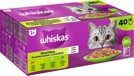 Whiskas Mega Pack 1+ Gemischte Auswahl in Gelee - 40 x 85 g – Bild 1 von 3