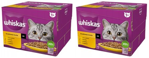 Produktbild von Whiskas Multipack 1+ Geflügel Auswahl in Sauce - 48 x 85 g
