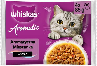 Produktbild von WHISKAS Nassfutter Beutel MIx Geschmacks in Soße für adulte Katzen 4x85 g