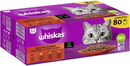Produktbild von Whiskas Pouch 1+ Auswahl in Sauce - 80 x 85 g