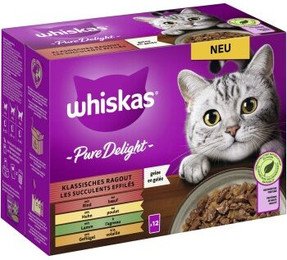 Produktbild von Whiskas Pure Delight Klassisches Ragout in Gelee - 12 x 85 g