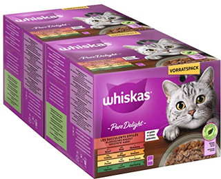 Produktbild von Whiskas Pure Delight Klassisches Ragout in Gelee Katzenfutter - 24 x 85 g