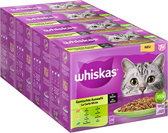 Produktbild von Whiskas Senior 7+ Katzennassfutter Gemischte Auswahl in Sauce - 48 x 85 g