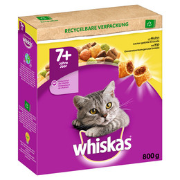 Produktbild von Whiskas Senior 7+ Trockenfutter mit Huhn für ältere Katzen - 800 g