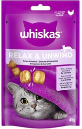 Produktbild von Whiskas Snack Relax & Unwind mit Huhn - 8 x 45 g