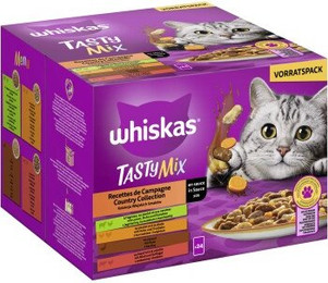Produktbild von Whiskas Tasty Mix Country Collection in Sauce Katzenfutter - 24 x 85 g