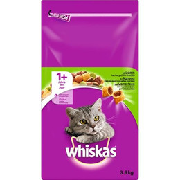 Produktbild von Whiskas Trocken Adult 1+ mit Lamm - 3,8 kg