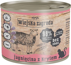 Produktbild von WIEJSKA ZAGRODA Adult Lamm und Krill 200 g Dose für Katzen