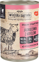 Produktbild von Wiejska Zagroda Cat Lamm mit Krill - 12 x 400 g