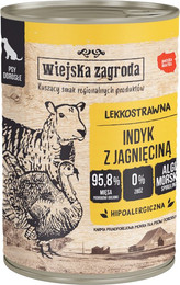Produktbild von Wiejska Zagroda Dog 6 x 400 g - Truthahn & Lamm