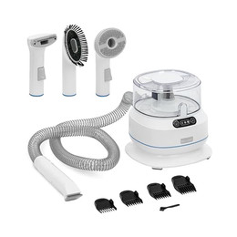 Produktbild von Wiesenfield Hundeschermaschine mit Staubsauger 1,4 l kabelloser Rasierer 5 Aufsätze 350 W - 1,4 l