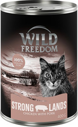 Produktbild von Wild Freedom Adult 6 x 400 g - getreidefreie Rezeptur -  Strong Lands - Huhn und Schwein