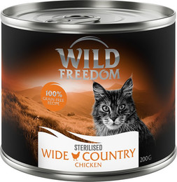 Produktbild von Wild Freedom Adult Sterilised Wide Country Huhn pur - 6 x 200 g