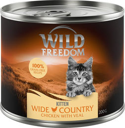 Produktbild von Wild Freedom Kitten 6 x 200 g - Wide Country - Kalb & Huhn