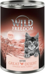 Produktbild von Wild Freedom Kitten 6 x 400 g - Great Desert - Truthahn & Huhn