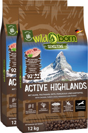 Produktbild von Wildborn Active Highlands Premium Hundefutter - 2 x 12 kg