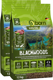 Produktbild von Wildborn Blackwoods Hundefutter mit Wild und Süßkartoffel - 2 x 12 kg