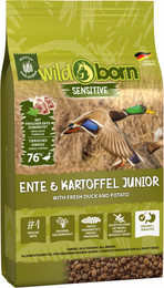 Produktbild von Wildborn Ente & Kartoffel Junior Hundefutter - 8 kg